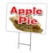 Signmission Apple Pie Yard Sign & Stake outdoor plastic coroplast window, C-1216-DS-Apple Pie C-1216-DS-Apple Pie - alternate 1